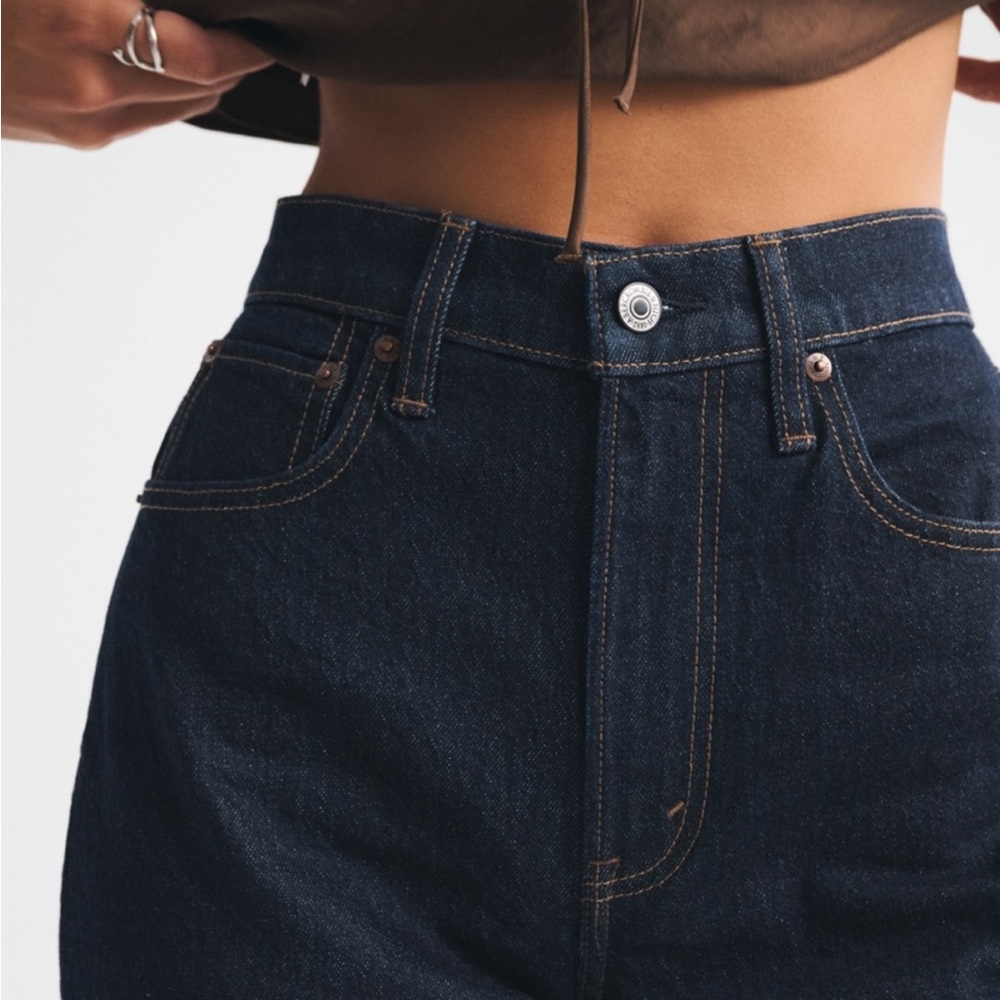 Abercrombie & Fitch Dark Blue High Rise Jeans